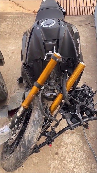 Motorcycle leaning on race track