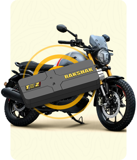 Rakshak Device on Bike
